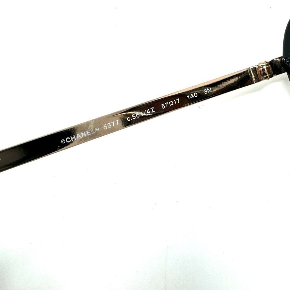 Chanel Cat‑Eye Mirrored Sunglasses – Black Acetate, CC Logo Temples with Case - Picture 8 of 10